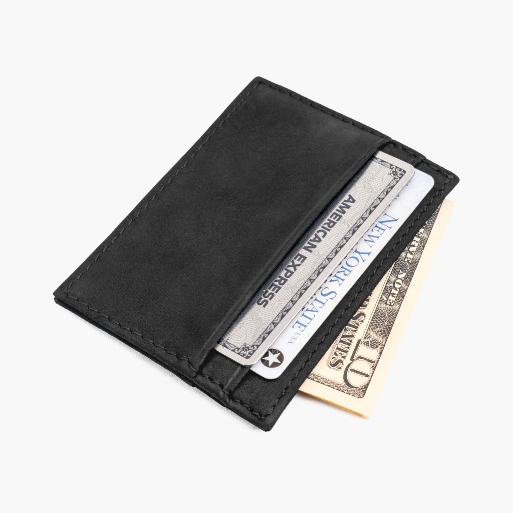 Leather Card Holder | Black Matte