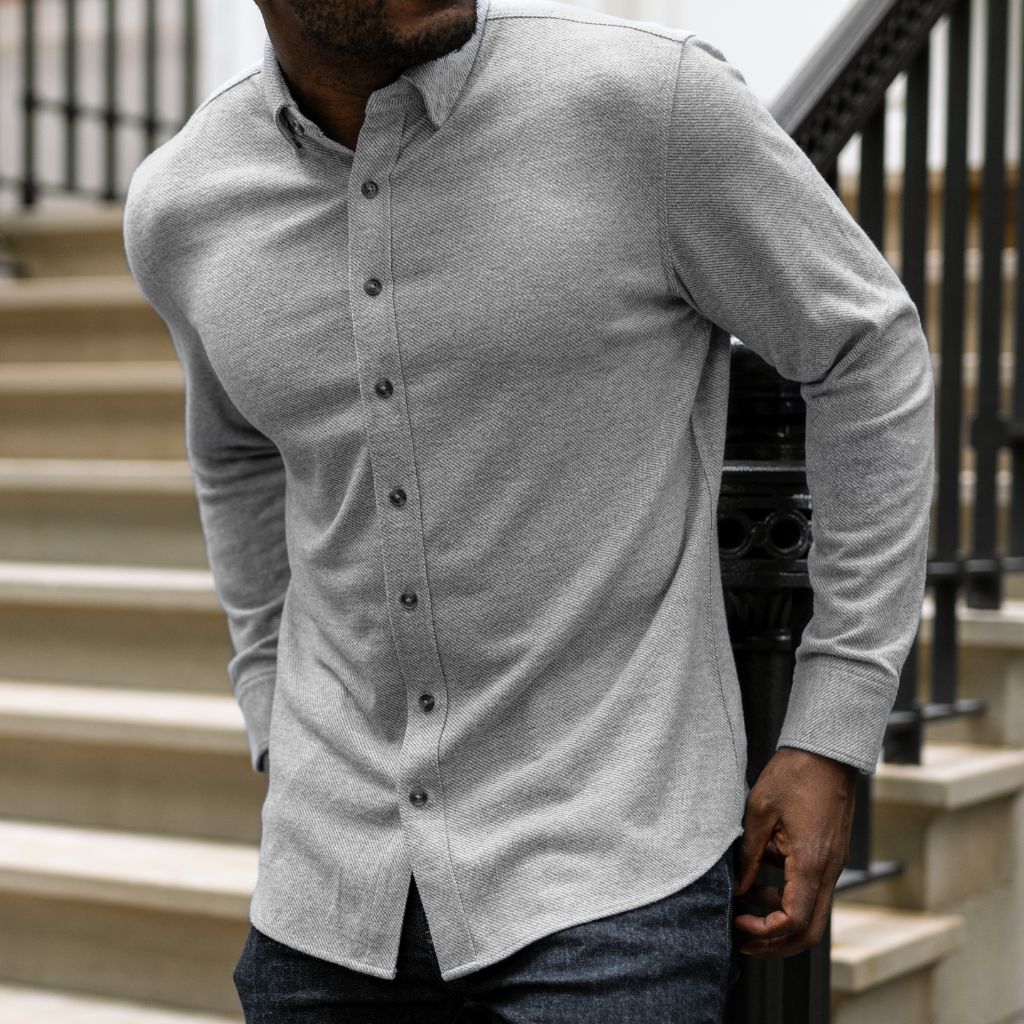Everyday Button-Down Shirt | Light Grey