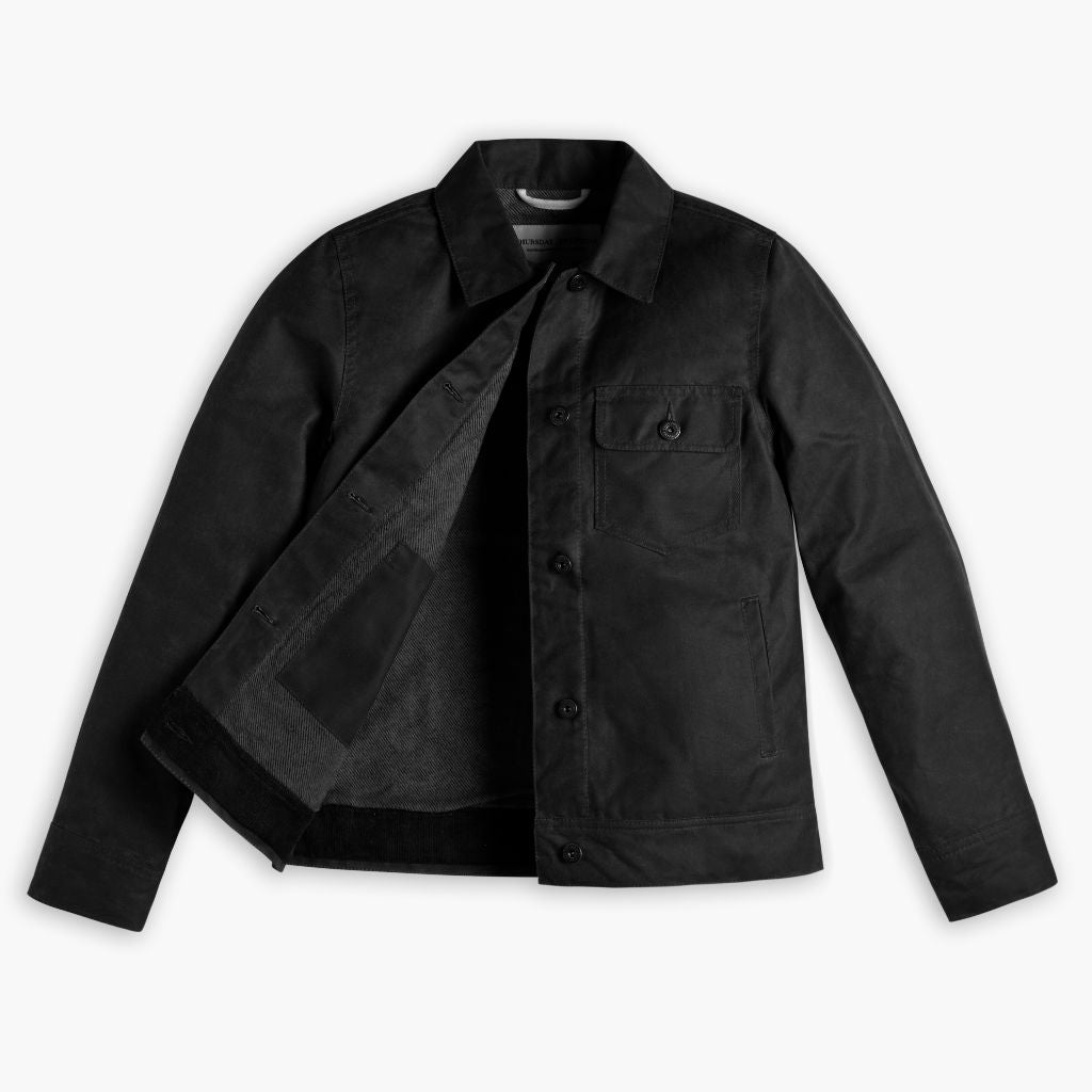 Waxed Canvas Field Jacket | Black