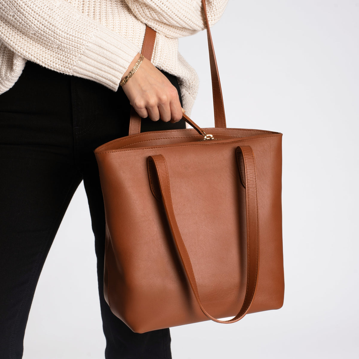 Everyday Tote | Cuero (M) (Zipper)