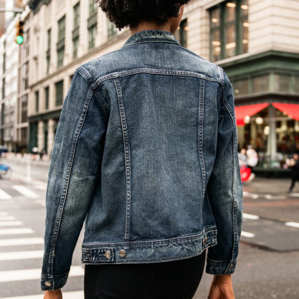 Denim Trucker Jacket | Faded Indigo