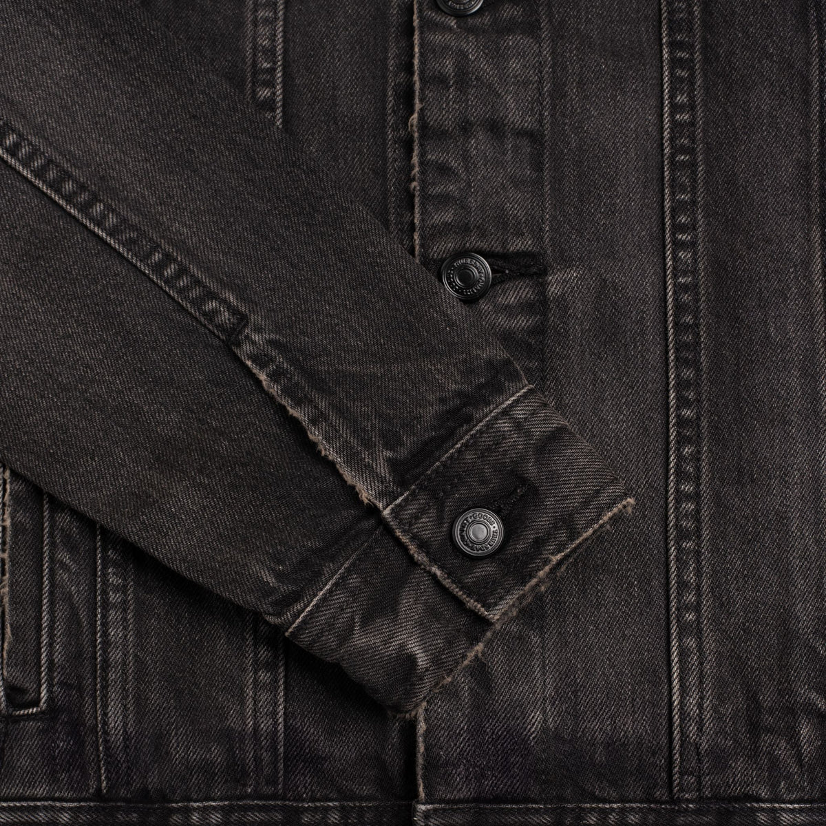 Denim Trucker Jacket | Faded Black