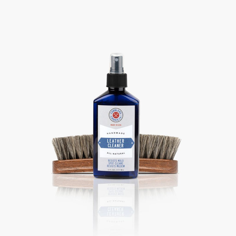 Cobbler's Choice Leather Cleaner + Brush Bundle