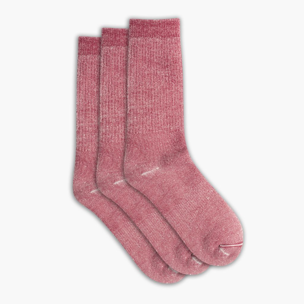 Women's Wool Cabin Sock | Red 3-Pack