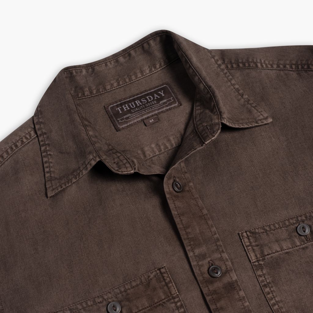 Chambray Workshirt | Brown