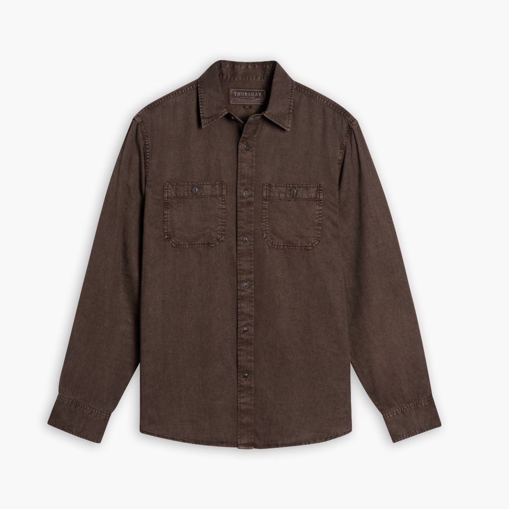 Chambray Workshirt | Brown