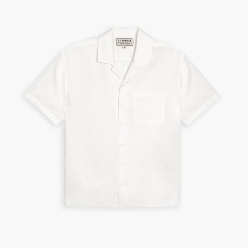 Linen Camp Shirt | White